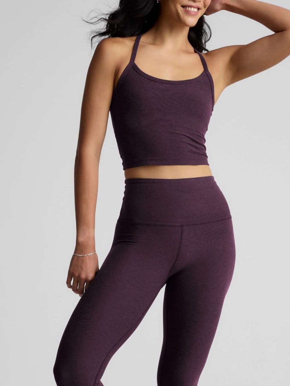 Beyond Yoga Purple Spacedye Slim Tank Top L